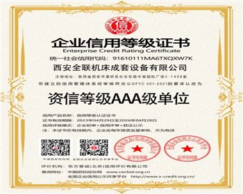 資信(xin)等級AAA級單位(wei)